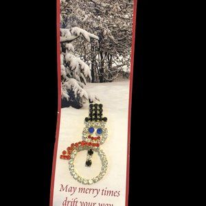 Grassland Road Rhinestone Snowman Pin (546)